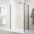 Sanswiss Solino ścianka prysznicowa 70 cm boczna do drzwi gunmetal szczotkowany SOLT307002607