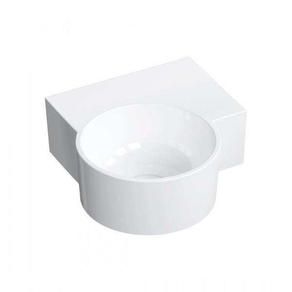 Omnires Ovo M+ umywalka ścienna-nablatowa 33x34 cm prawa biały połysk OVO335UWPBP