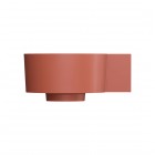 Omnires Ovo M+ umywalka ścienna-nablatowa 33x34 cm prawa terakota mat OVO335UWPTE