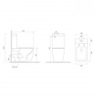 Oltens Hamnes Stille miska WC do kompaktu PureRim spłukiwanie wirowe biały 44001000