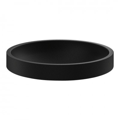 Delabie Rava umywalka okrągła 42 cm nablatowa stal nierdzewna czarny mat 120670BK