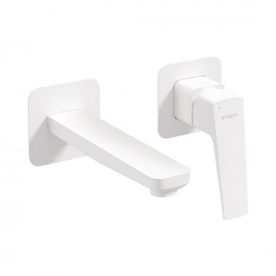 Deante Blur bateria umywalkowa podtynkowa wylewka 18,1 cm biały mat BQL_A54L