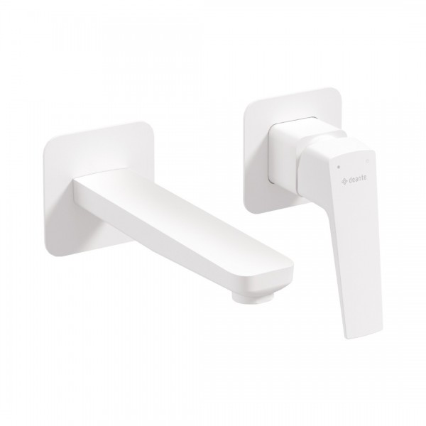 Deante Blur bateria umywalkowa podtynkowa wylewka 18,1 cm biały mat BQL_A54L