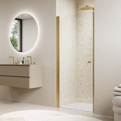 Sanswiss Solino drzwi prysznicowe 70 cm złoto szczotkowane SOL107001307