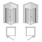 Sanswiss Solino drzwi do wnęki uchylne 70 cm