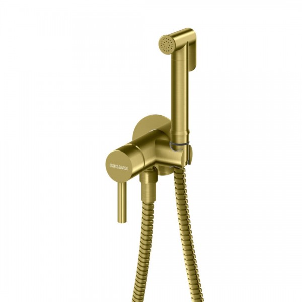 Kohlman Axel Brushed Gold bateria bidetowa podtynkowa złoty szczotkowany QW135AGDB