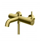 Kohlman Axel Brushed Gold bateria wannowa ścienna złoty szczotkowany QW110AGDB