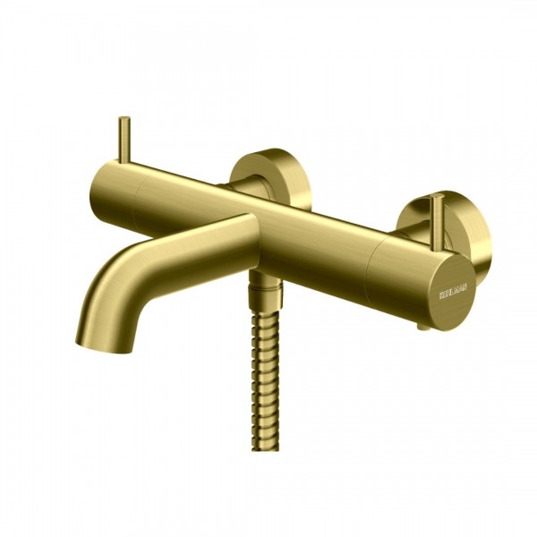 Kohlman Axel Gold bateria wannowa termostatyczna ścienna złoty szczotkowany QW710AGDB