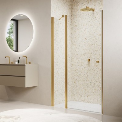Sanswiss Solino drzwi prysznicowe 75 cm złoto szczotkowane SOL1307501307