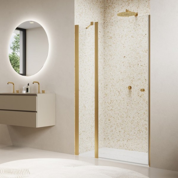Sanswiss Solino drzwi prysznicowe 75 cm złoto szczotkowane SOL1307501307