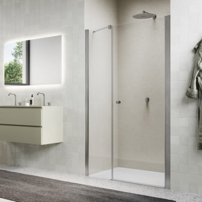 Sanswiss Solino drzwi prysznicowe 90 cm nikiel szczotkowany SOL3109002507