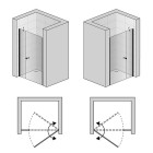 Sanswiss Solino drzwi do wnęki ze ścianką stałą uchylne 90 cm SOL31