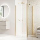 Sanswiss Solino ścianka prysznicowa 70 cm boczna do drzwi złoto szczotkowane SOLT207001307