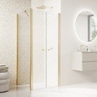 Sanswiss Solino ścianka prysznicowa 70 cm boczna do drzwi złoto szczotkowane SOLT207001307