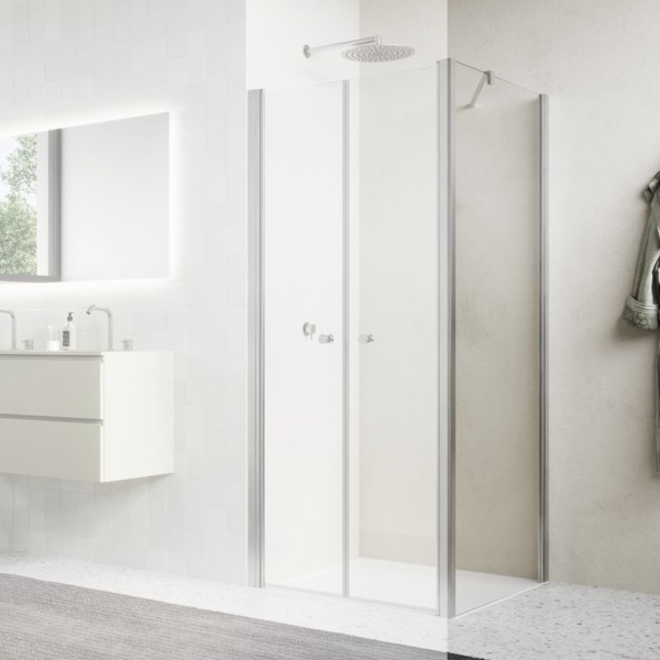 Sanswiss Solino ścianka prysznicowa 70 cm boczna do drzwi nikiel szczotkowany SOLT207002507