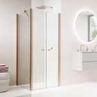 Sanswiss Solino ścianka prysznicowa 70 cm boczna do drzwi miedź szczotkowana SOLT207002707