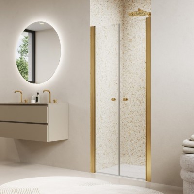 Sanswiss Solino drzwi prysznicowe 70 cm złoto szczotkowane SOL207001307
