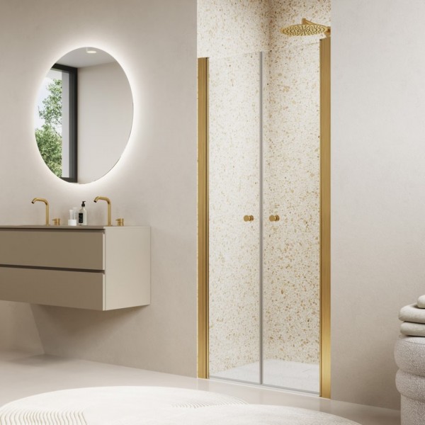 Sanswiss Solino drzwi prysznicowe 70 cm złoto szczotkowane SOL207001307