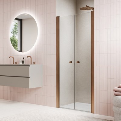 Sanswiss Solino drzwi prysznicowe 70 cm miedź szczotkowana SOL207002707