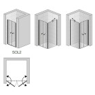 Sanswiss Solino drzwi do wnęki wahadłowe 70 cm