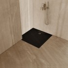 Schedpol Magnific brodzik kwadratowy 80x80 cm czarny kamień 3SP.M1K-8080/C/ST-M9/C/ST