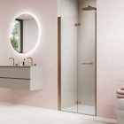 Sanswiss Solino drzwi prysznicowe 70 cm lewe miedź szczotkowana SOLF1G0702707