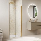 Sanswiss Solino drzwi prysznicowe 70 cm prawe złoto szczotkowane SOLF1D0701307