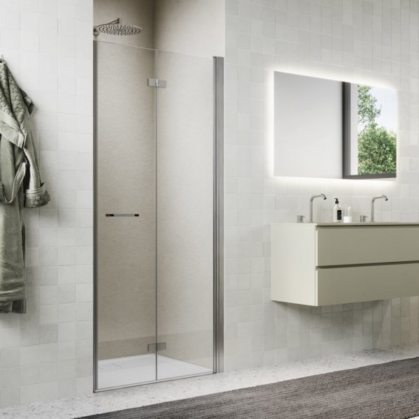 Sanswiss Solino drzwi prysznicowe 70 cm prawe nikiel szczotkowany SOLF1D0702507