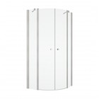 Sanswiss Solino kabina prysznicowa półokrągła 80 cm nikiel szczotkowany SOR500802507