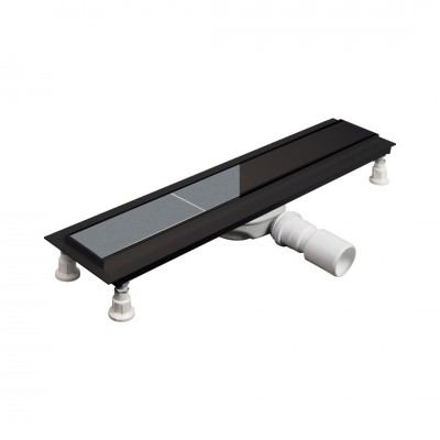 Deante Neo odpływ prysznicowy liniowy 70 cm odwracalny czarny mat KNS_N07D