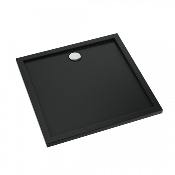 Schedpol Sharper Black Mat brodzik kwadratowy 80x80 cm czarny mat 3S.S2K-8080/C/MG