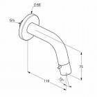 Kludi Bozz zawór ścienny 110 mm