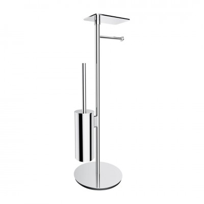 Omnires Modern Project stojak na papier + szczotka WC z półką chrom MP60820CR