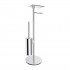 Omnires Modern Project stojak na papier + szczotka WC z półką chrom MP60820CR