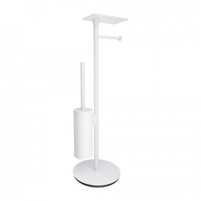 Omnires Modern Project stojak na papier + szczotka WC z półką biały mat MP60820WM