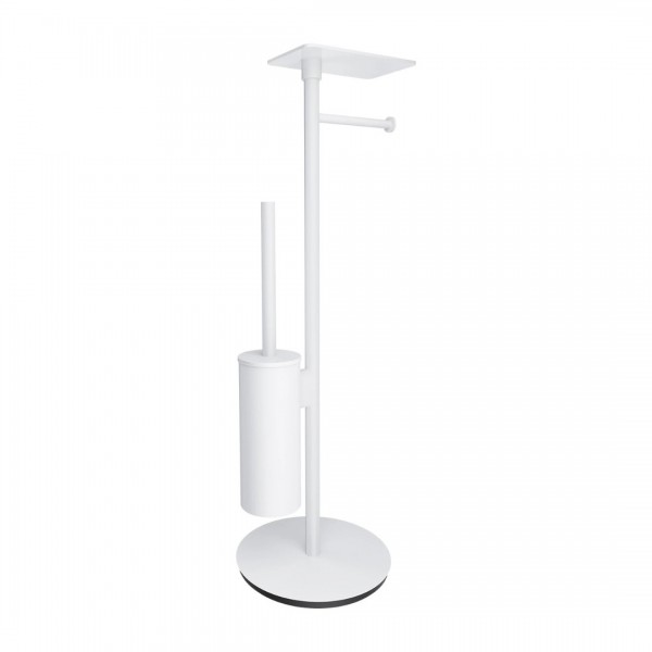 Omnires Modern Project stojak na papier + szczotka WC z półką biały mat MP60820WM
