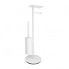 Omnires Modern Project stojak na papier + szczotka WC z półką biały mat MP60820WM