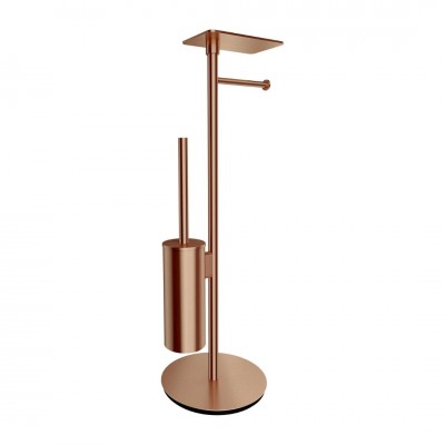 Omnires Modern Project stojak na papier + szczotka WC z półką miedź szczotkowana MP60820CPB
