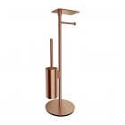 Omnires Modern Project stojak na papier + szczotka WC z półką miedź szczotkowana MP60820CPB