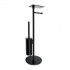 Omnires Modern Project stojak na papier + szczotka WC z półką czarny mat MP60820BL