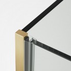 Sanswiss Amalia kabina prysznicowa prostokątna 120x80 cm złoto szczotkowane 71350