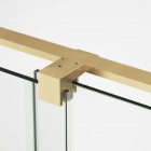 Sanswiss Amalia kabina prysznicowa prostokątna 120x80 cm złoto szczotkowane 71350