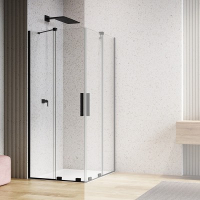 Sanswiss Amalia drzwi prysznicowe 80 cm część 1/2 lewe czarny mat D35SE2L0800607