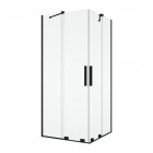 Sanswiss Amalia kabina prysznicowa prostokątna 80x90 cm lewa czarny mat 71474