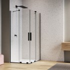 Sanswiss Amalia kabina prysznicowa prostokątna 80x90 cm lewa czarny mat 71474