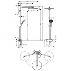 Hansgrohe komplet prysznicowy Raindance Select S 300 2jet