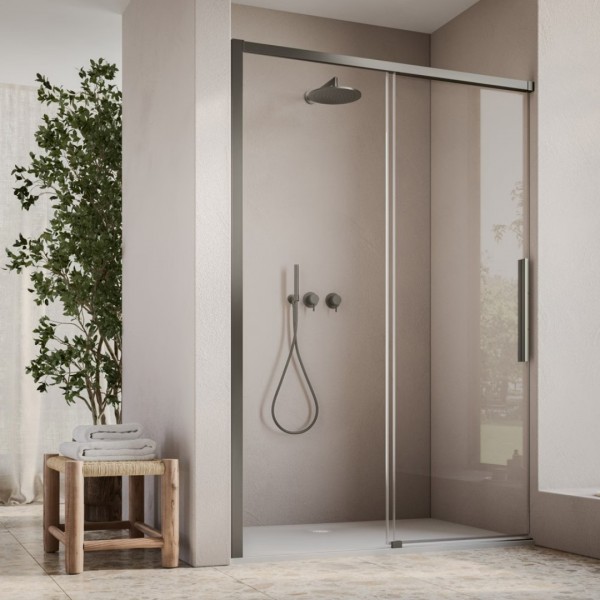 Sanswiss Oriana drzwi prysznicowe 120 cm gunmetal szczotkowany D36S21202607