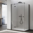 Sanswiss Annea kabina prysznicowa kwadratowa 75 cm lewa gunmetal szczotkowany 71677