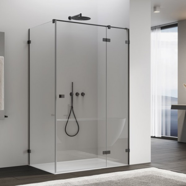 Sanswiss Annea kabina prysznicowa kwadratowa 100 cm prawa gunmetal szczotkowany 71810