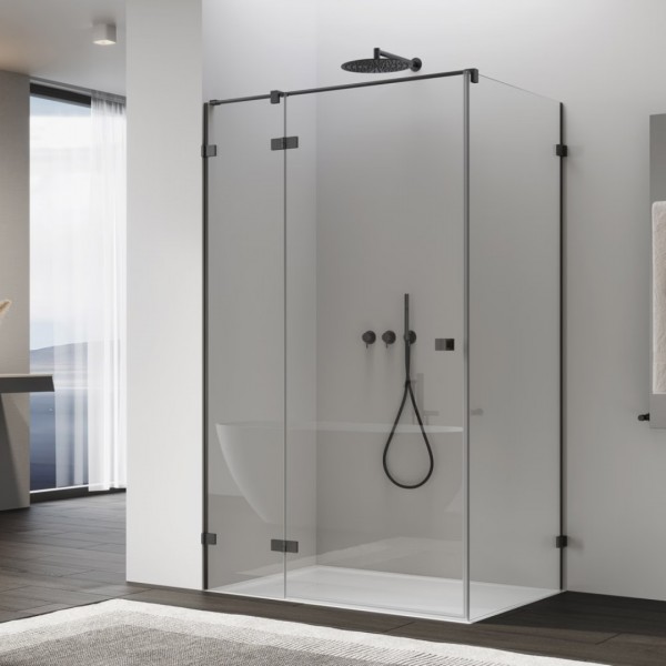 Sanswiss Annea kabina prysznicowa prostokątna 80x70 cm lewa gunmetal szczotkowany 71823